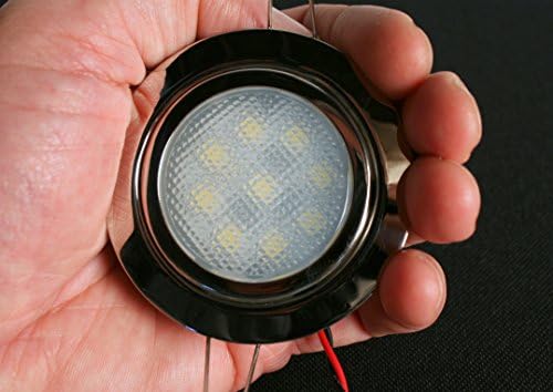 אור כיפת LED - כוח גבוה 2.3 LED Downlight - 12VDC - קריר לבן - אטום למים - 200 לומן - הר השוער אטום למים - ימי, אוטומטי, משאית, קרוואנים ומטוסים