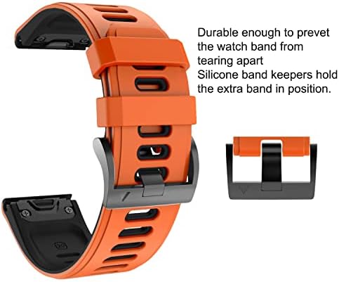 Adaara Silicone Smart Watch רצועות צמיד עבור Garmin Fenix ​​7x 7 6x 6 Pro 3HR שחרור 22 26 ממ Quick Easyfit Watchband Correa