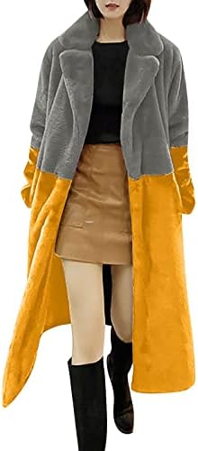 מעילי חורף של Foviguo נשים, שרוול ארוך קרדיגן נקבה מודרנית טוניקה חורפית טוניקה ביתית חמה קרדיגן דש פלאפי מתאים