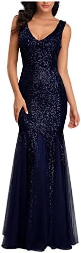 נוצץ נצנצים שמלות 2023 - נשים אלגנטי תחרה ללא שרוולים בת ים לנשף שמלת חתונת ערב מסיבת קוקטייל שמלות