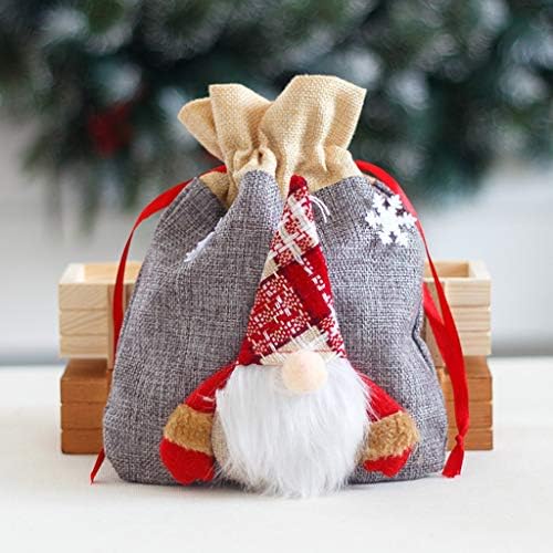 תיק קישוט מתופף אופנה Goodybag אופנה לחג המולד דפוס חג המולד קישוט מתנה לחג המולד עיצוב בית גנומי גנים קטנים