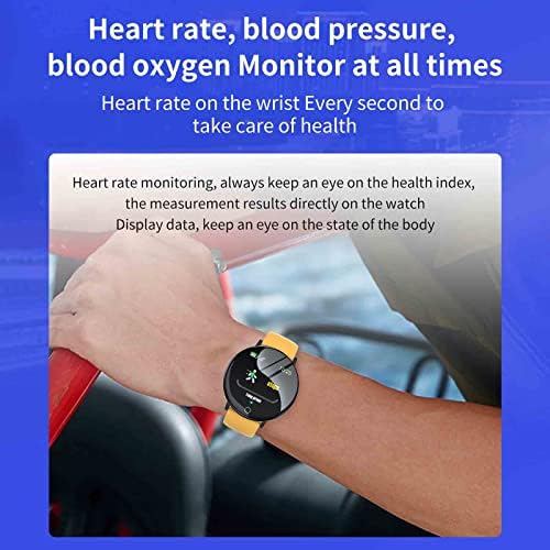 שעון חכם עבור iOS ואנדרואיד, שעוני ספורט חכם מעצבים דקים שעונים אטומים למים עם חמצן בדם, צג דופק, לחץ דם, גשש כושר לגברים ונשים
