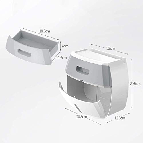 קופסת רקמות אמבטיה של YFQHDD, מחזיק נייר טואלט, מגש שירותים, צינור נייר אטום למים נטול אגרוף