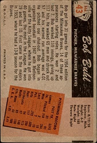 1955 באומן 43 בוב בוהל ברייבס טוב
