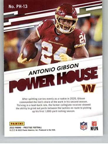 2022 Panini Prestige Power House 13 אנטוניו גיבסון וושינגטון מפקדים כרטיס מסחר בכדורגל NFL