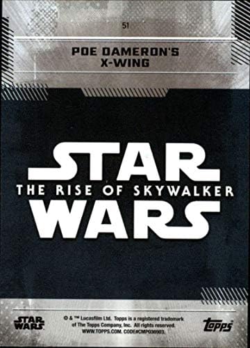 2019 Topps מלחמת הכוכבים עלייה של Skywalker Series One 51 כרטיס המסחר X-Wing של פו דממרון