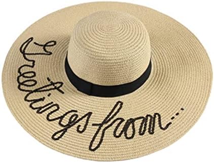 נשים כובע קש רחב קיץ חוף כובעי שמש מתקפלים כובעי תקליטון הגנה מפני הגנה