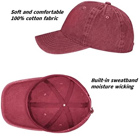 4 חבילות כובעי בייסבול במצוקה של כותנה וינטג