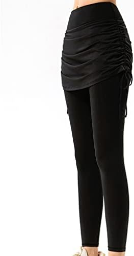 רצועת צד Mgwye מכנסי יוגה נשות כושר כושר 2 ב 1 חצאית מותניים גבוהה חותלות ספורט גוף ספורט מזדמן