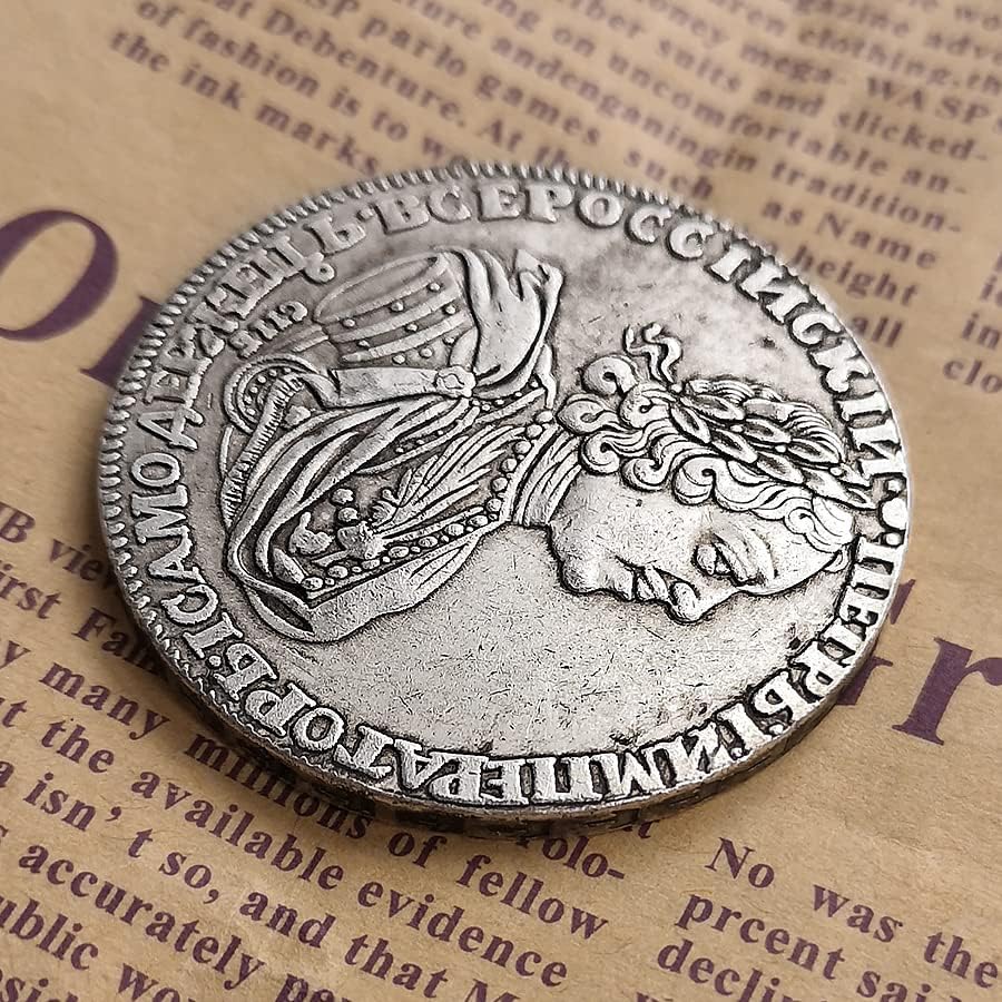 רוסיה 1725 פיטר I קישוט עתיק מדליית סילבר דולר רטרו רטרו אירופאי ואמריקני סגנון מטבע דקורטיבי