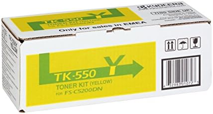 קיוצ ' רה טק-550 טונר צהוב, 6,000 עמודים, מחסנית מדפסת פרימיום מקורית 1 ט02המא0 לאקוסיס פס-ג5200 ד