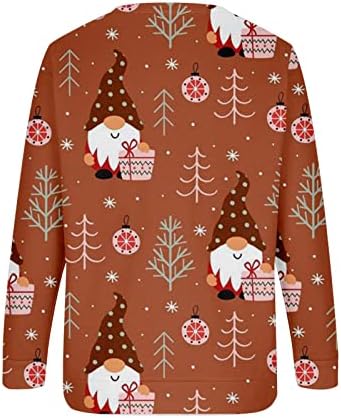 חולצות סווטשירטים לחג המולד מצחיקות חולצות טשטוש מודפסות מצחיקות סוודר שרוול ארוך סוודר צוואר צווארון מזדמן