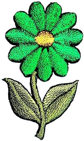 קליינפלוס 3 יחידות. מיני ירוק חמניות רקום תיקון בד מדבקת פרחי גן צמח ברזל על לתפור על מזכרות מתנה תיקוני לוגו להלביש ג ' ינס מעילי כובעי תרמילי חולצות