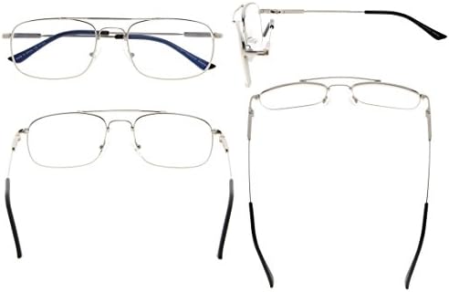 כוורן כחול אור חסימת קוראי זיכרון טיטניום מחשב קריאת משקפיים גברים נשים, עדשה שקופה
