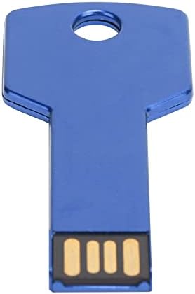 צורת מפתח כונן הבזק USB, צורת מפתח כחול עיצוב כונן אגודל מתכת תקע ומשחק, מקל זיכרון נייד לשימוש ברכב מחשב