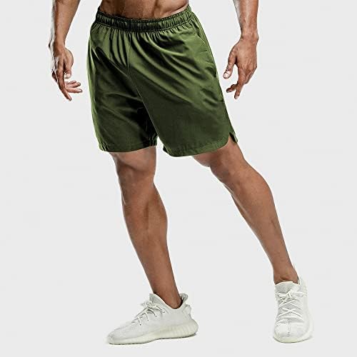 מכנסיים קצרים של YKB לגברים מהיר אימון יבש אימון אתלטי מכנסי כושר לגברים פיתוח גוף קל משקל עם כיסים