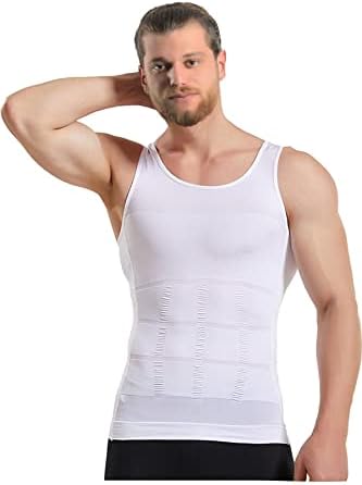 חולצות דחיסה של Mistirik לגברים - אפוד מעצבי גוף של גברים - גופייה צמודים לגברים - גופיית חולצת דחיסה
