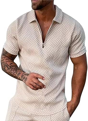 חולצות פולו לגברים, חולצת פולו שרוול קצר של גברים חולצות רזה מזדמנים חולצות ניגודיות טלאים טלאים טלאים חולצות כותנה צמרות כותנה