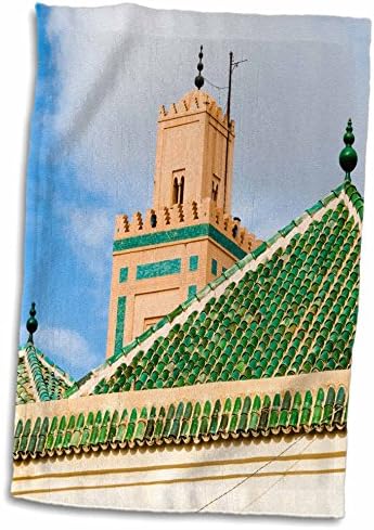 3drose minaret מבן יוסף מדרסה, בית הספר הקוראני במרקש, מרוקו. - מגבות