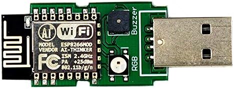 Makerfocus ESP8266 מודול WiFi ESP8266 WiFi Deauth גלאי V3 עם זמזם RGB LED, ESP8266 ESP12N בתוך 4MB זיכרון usb LED nodemcu wifi deauther ESP8266 Starter Kit Kit