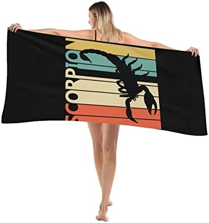 Xemznz Scorpion רטרו מיקרופייבר חול בחינם מגבת חוף-מהיר-מהיר יבש סופג סופג