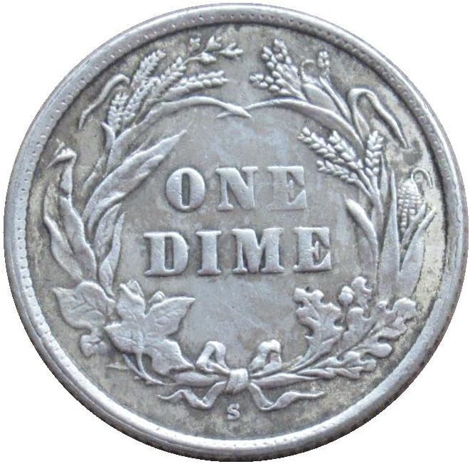 ספר אמריקאי 10 סנט 1898 מטבע זיכרון מעופף מכסף