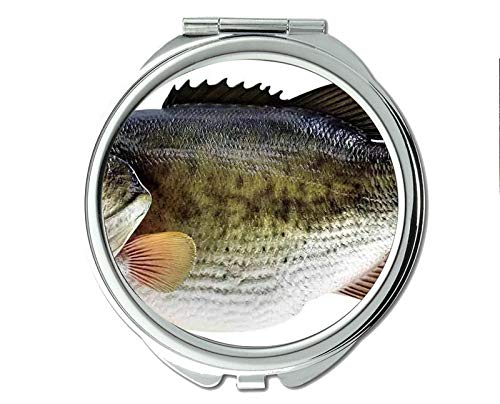 מראה, מראה קומפקטית, נושא דג אדום של מראת כיס, מראה ניידת 1 על 2 מגדלת