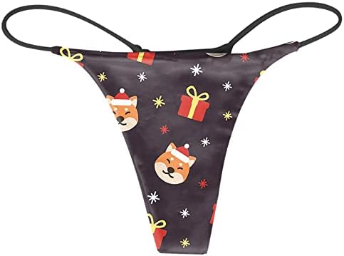 חוטיני מחרוזת חג המולד לנשים סקסיות סקסיות תחתונים נושמים תחתונים חצופים תחתונים T-Back Hipster