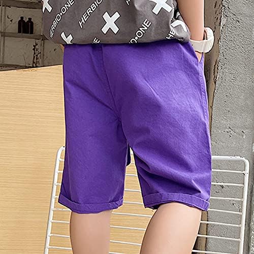 Feeshow Kids Boys בנות מכנסי מטען כותנה עם כיסים ספורטיבי ספורט מכנסי כדורסל מזדמנים של מכנסיים פעילים