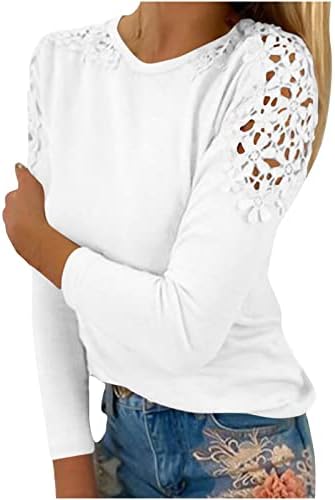 נשים בתוספת גודל טיז חולצות טרנדי חלול כתף פרחוני ארוך שרוולים חולצה סוודר חולצות בכושר רזה טוניקות חולצות