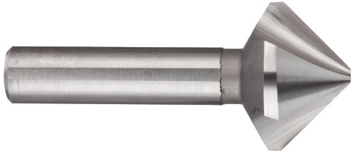 Magafor 437 Series Cobalt Steel Dountersinkink, גימור לא מצופה, 3 חלילים, 90 מעלות, שוק עגול, 0.63 אינץ 'דיא., 1.457 גוף דיא.