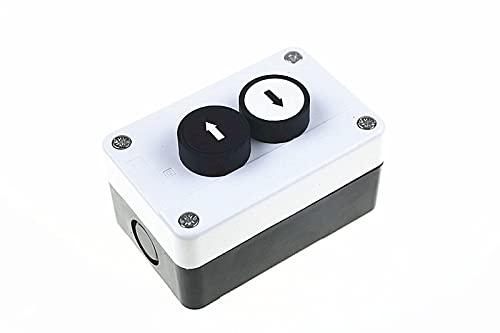 NDJQY איפוס עצמי כפתור שטוח 2 חור 2 חור אטום למים תיבת תיבת תיבת תיבת בקרה עם כפתור חץ למעלה ולמטה